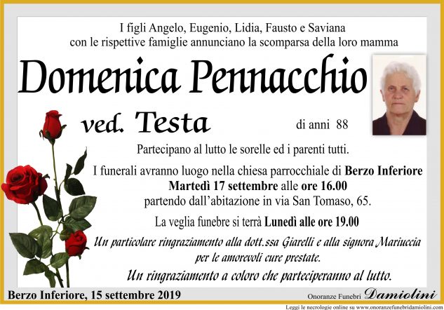 Sig.ra Domenica Pennacchio