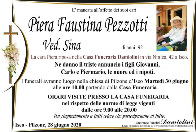 Sig.ra Piera Faustina Pezzotti