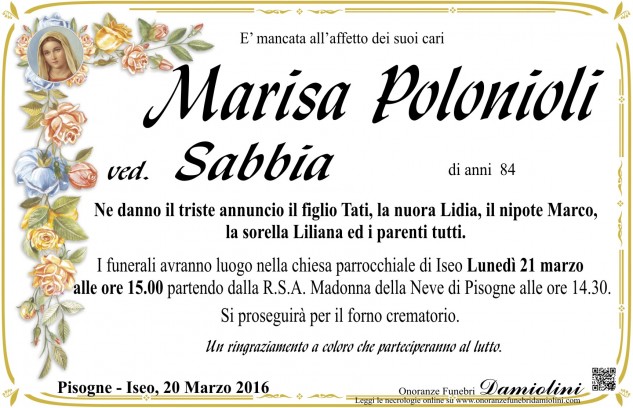 Sig.ra Marisa Polonioli