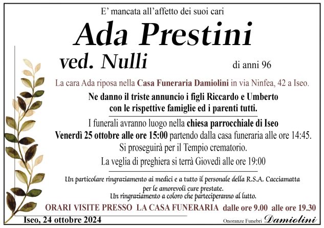 Sig.ra Ada Prestini