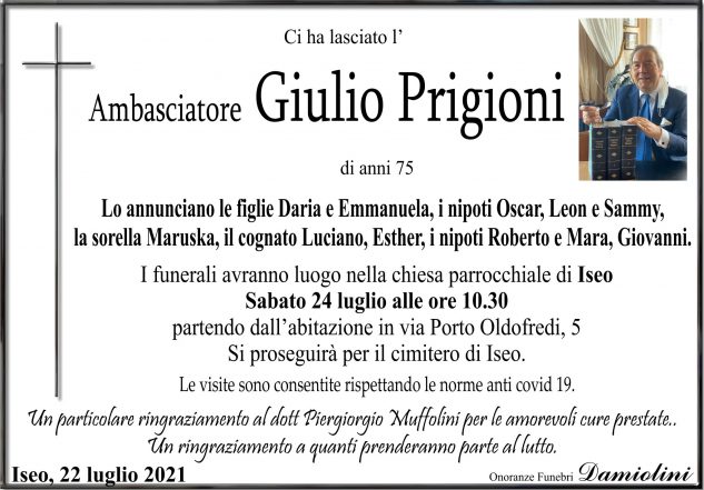 Ambasciatore Giulio Prigioni