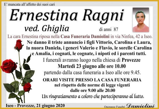 Sig.ra Ernestina Ragni