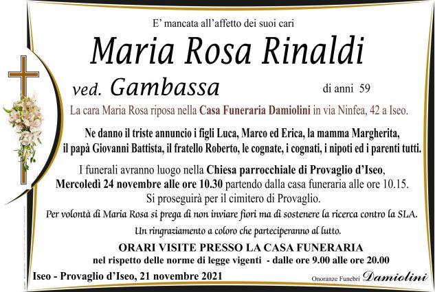 Sig.ra Maria Rosa Rinaldi