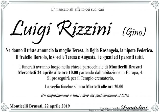 Sig. Luigi Rizzini