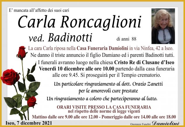 Sig.ra Carla Roncaglioni