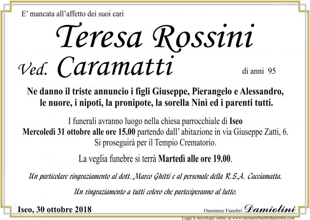 Sig.ra Teresa Rossini