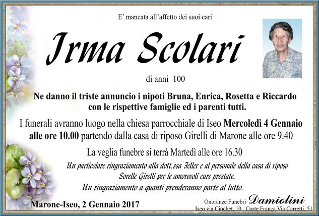 Sig.ra Irma Scolari