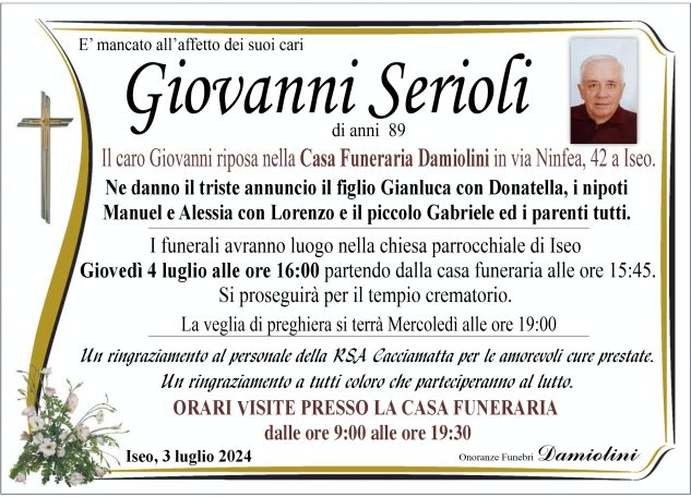 Sig. Giovanni Serioli