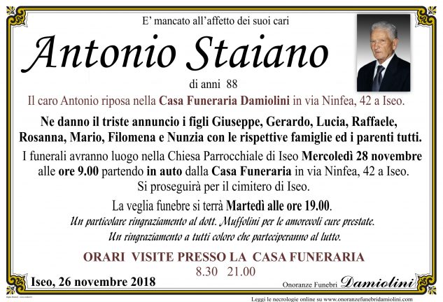 Sig. Antonio Staiano