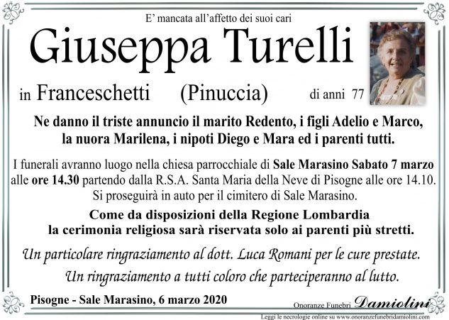 Sig.ra Giuseppa Turelli