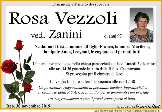 Sig.ra Rosa Vezzoli