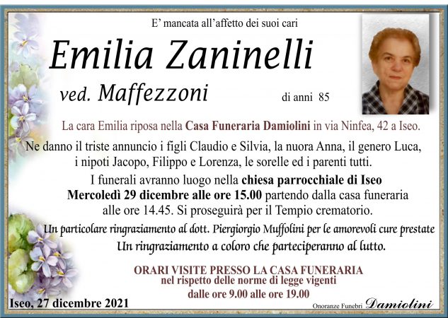 Sig.ra Emilia Zaninelli