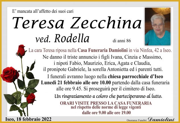 Sig.ra Teresa Zecchina