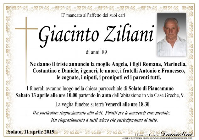 Sig. Giacinto Ziliani