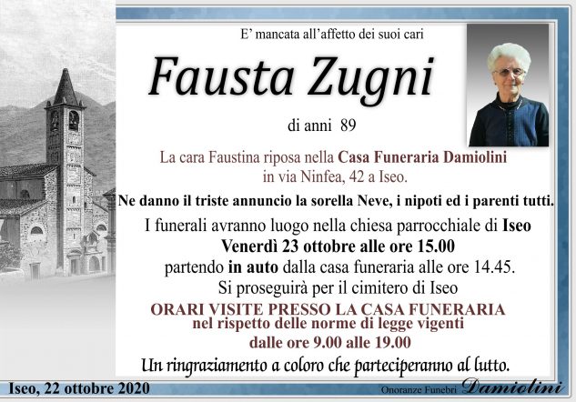 Sig.ra Fausta Zugni